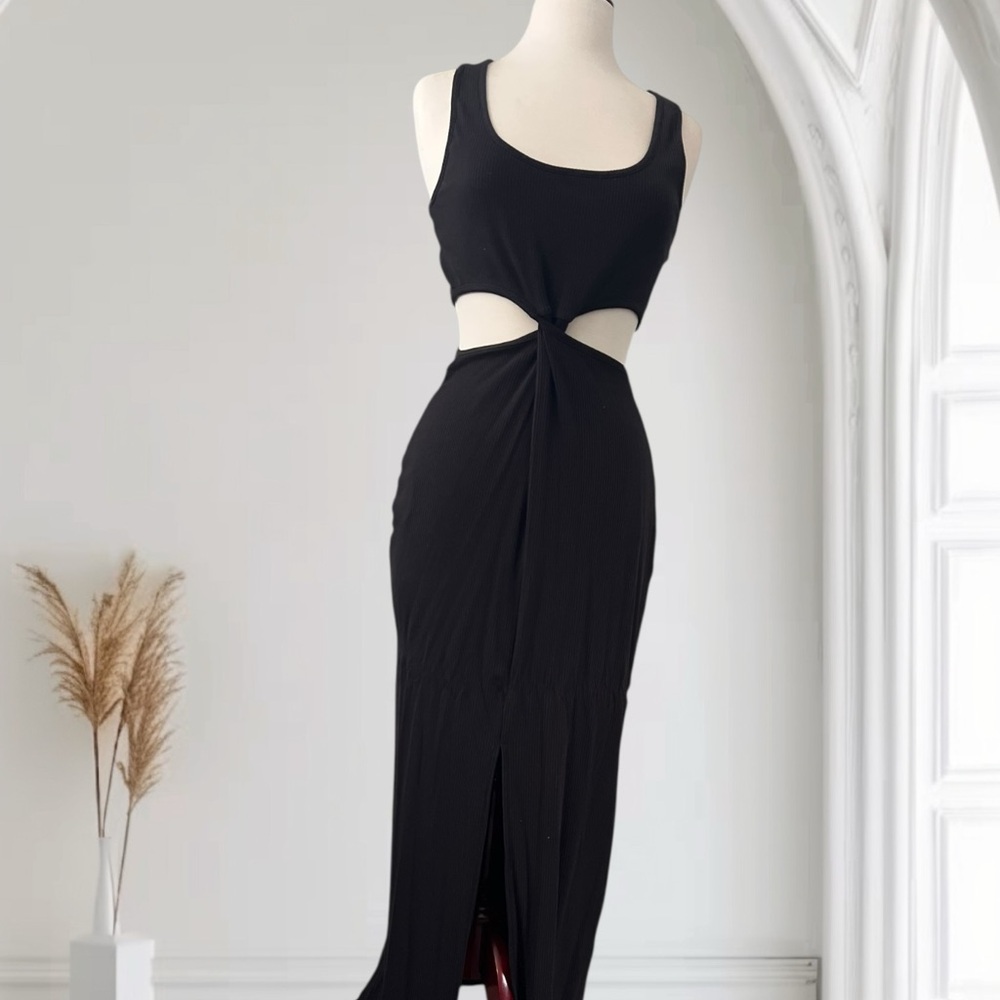 L*Space Black Ribbed Dress